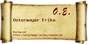 Ostermayer Erika névjegykártya